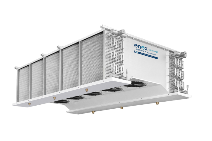 Dual Discharge Evaporators With Radial Fans