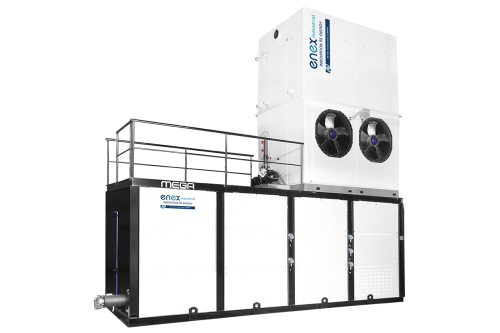 Industrial Refrigeration Ammonia Chillers with NCX Evaporative Condenser Build-In